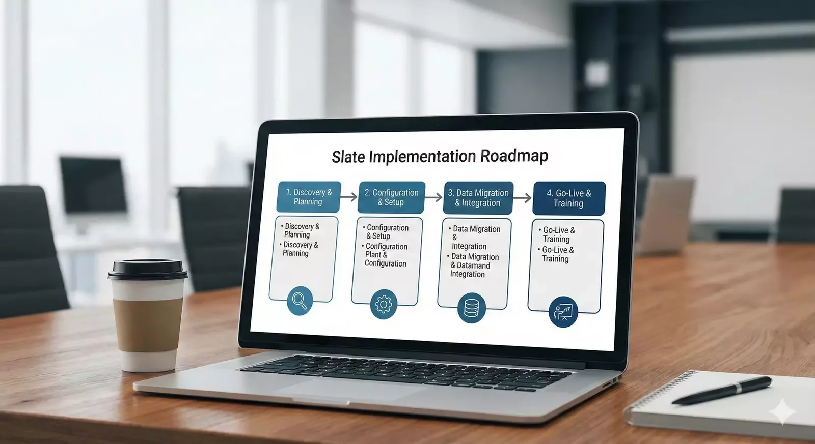 Dashboard view illustrating Slate implementation for streamlined university admissions workflow.