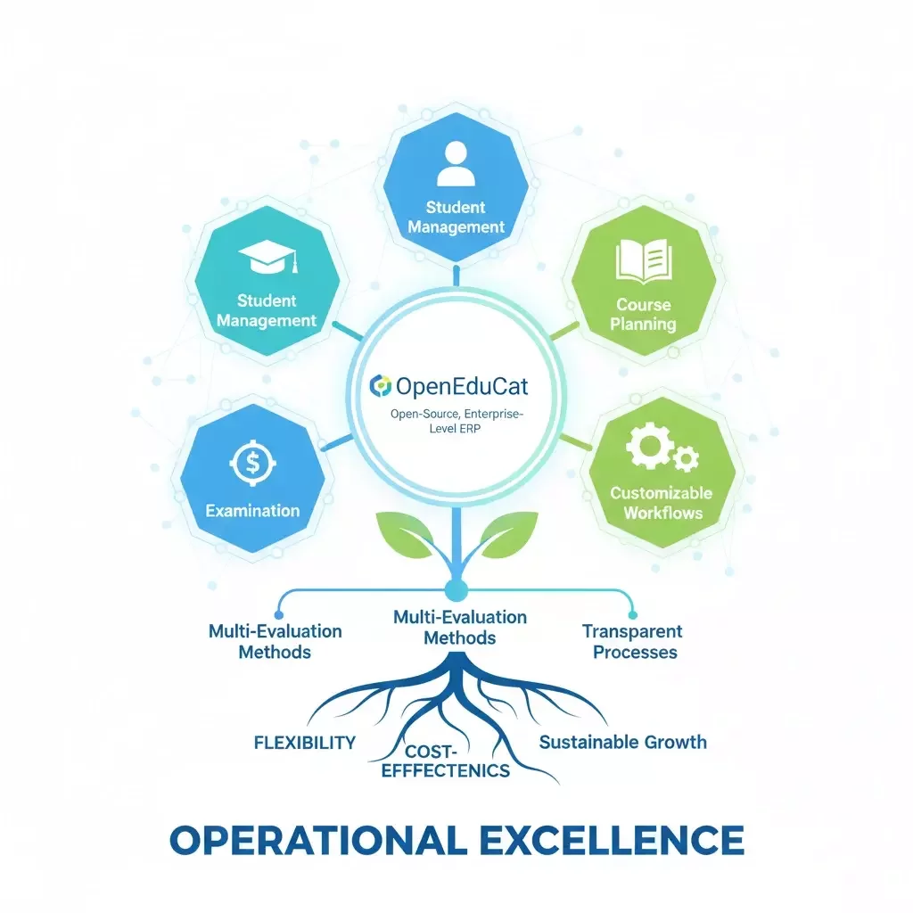 OpenEduCat dashboard displaying student records and academic management tools