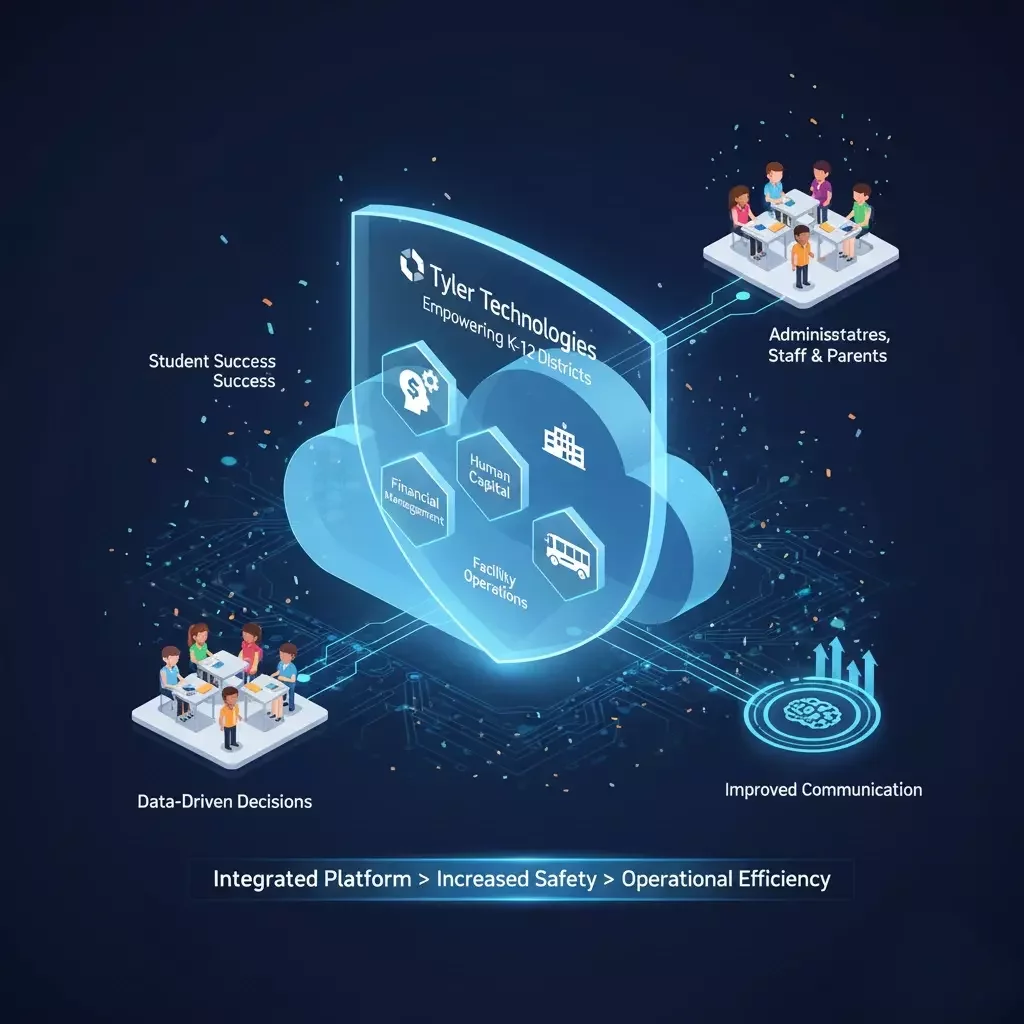 Tyler Technologies dashboard displaying school and campus management tools